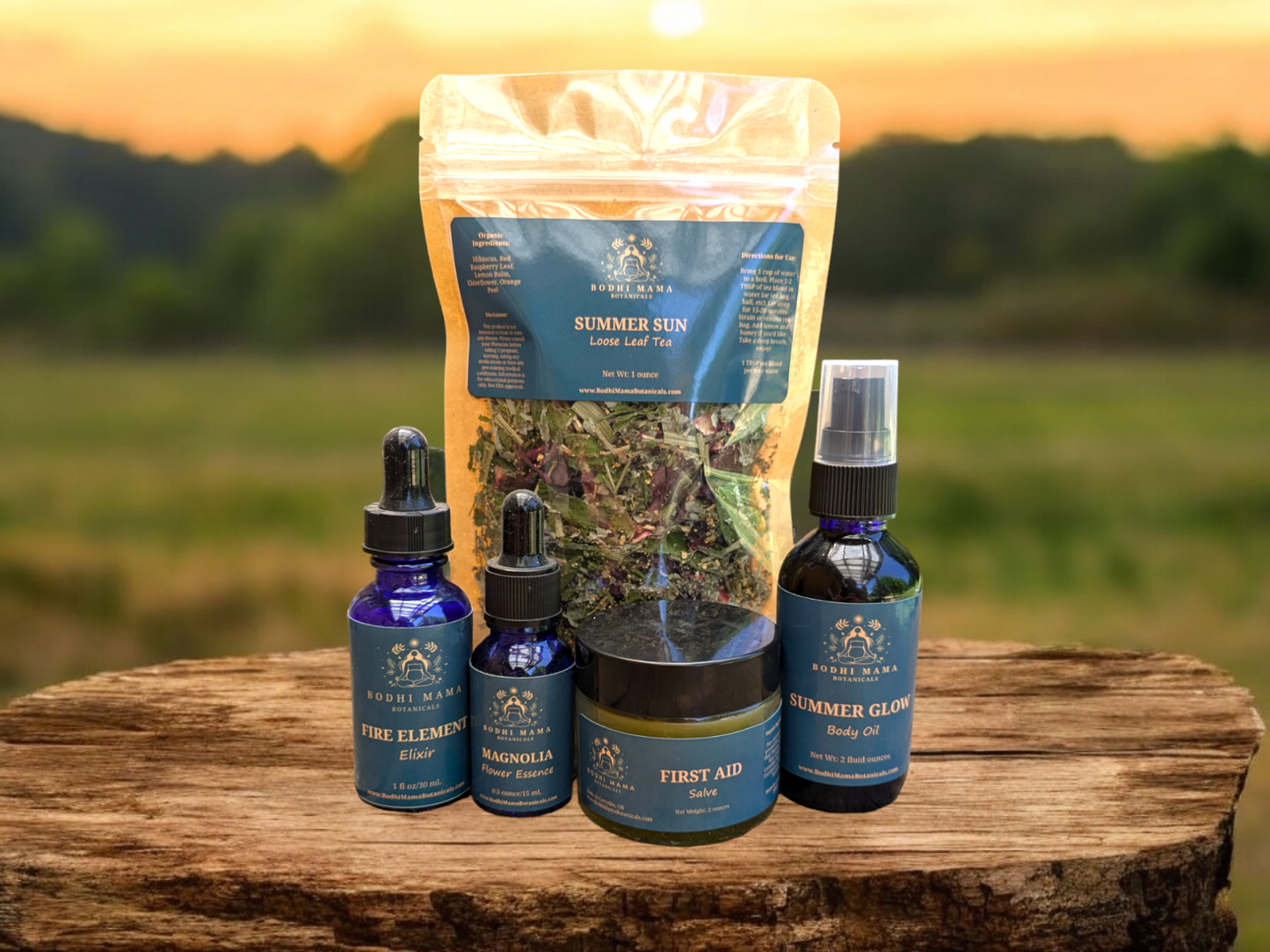 Summer Herbal Wellness Package || First Aid Salve || Summer Glow Body Oil || Summer Sun Tea || Herbal Wellness || Seasonal Wellness